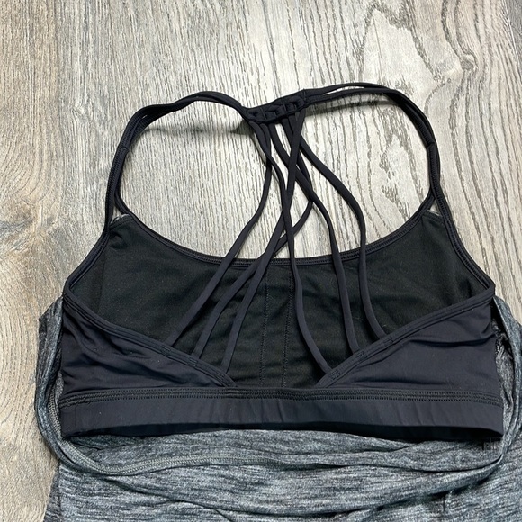 LuluLemon athletica Women’s Lighten UpCharcoal Grey Black Tank Built in Bra sz 6 - Picture 7 of 10